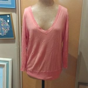 J. Crew Silk Blend ling Sleeve Top L